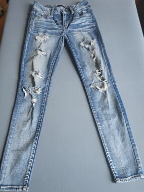 American Eagle Distressed Skinny Jeggings Size 2